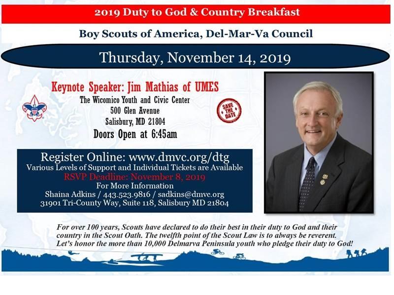 2019 Duty to God & Country Breakfast-Boy Scouts of America