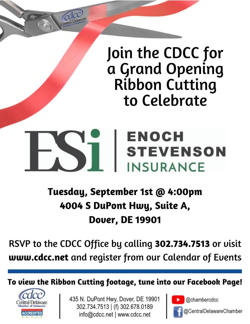 Ribbon Cutting - Enoch Stevenson Insurance