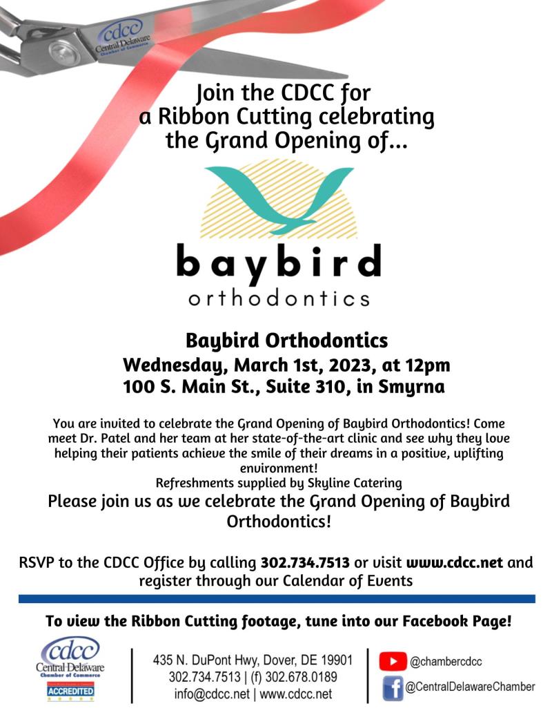 Ribbon Cutting- Baybird Orthodontics