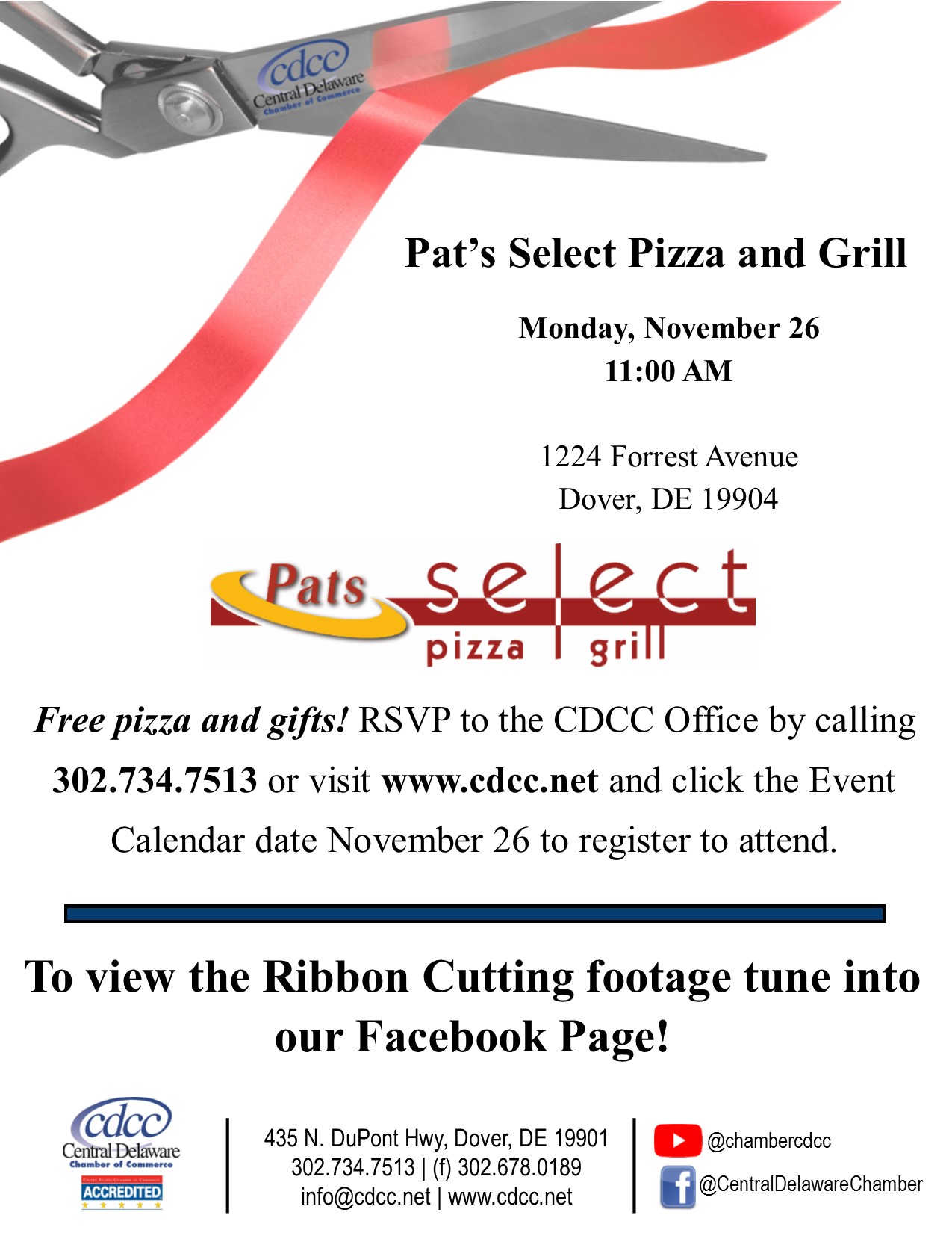 Ribbon Cutting - Pat's Select Pizza and Grill