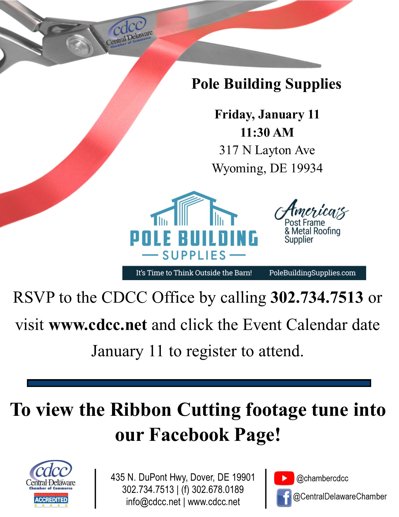 Ribbon Cutting - Pole Building Supplies
