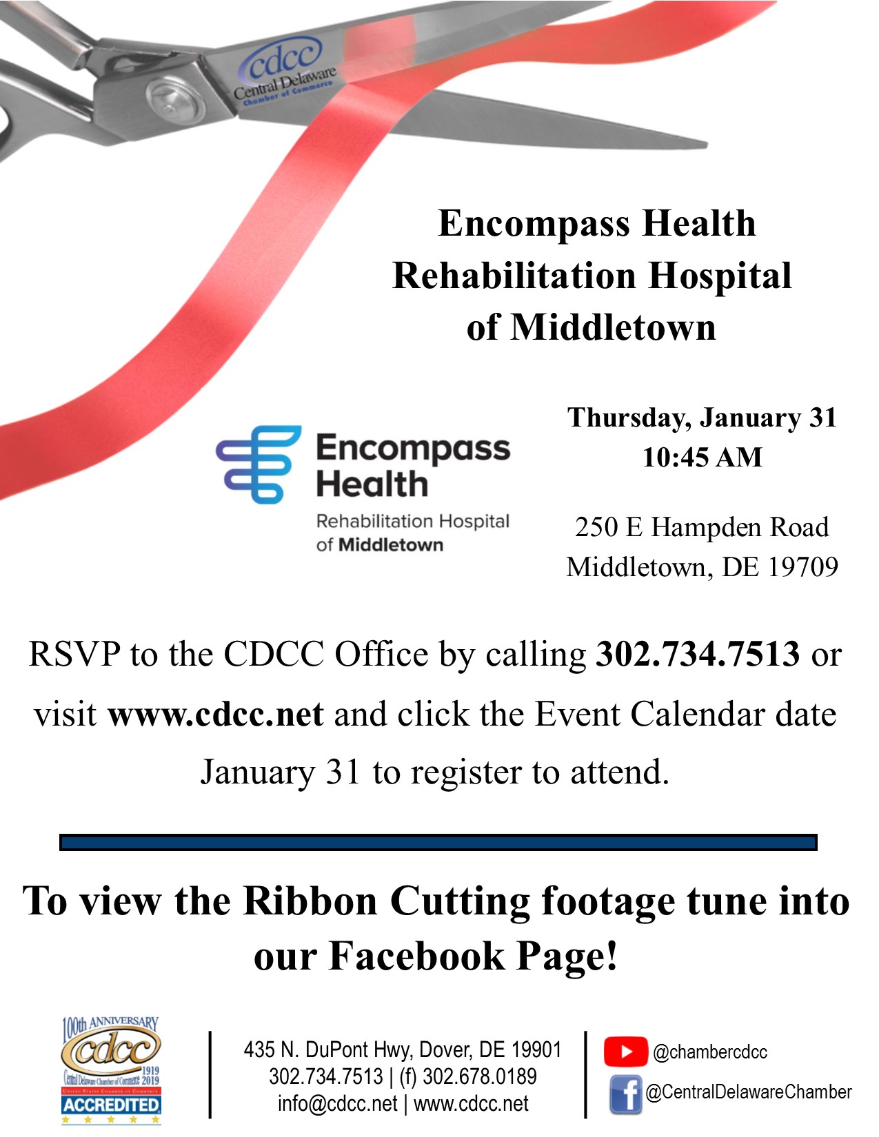 Ribbon Cutting - Encompass Health Rehabilitation Hospital