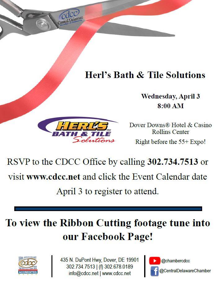 Ribbon Cutting - Herl's Bath & Tile Solutions