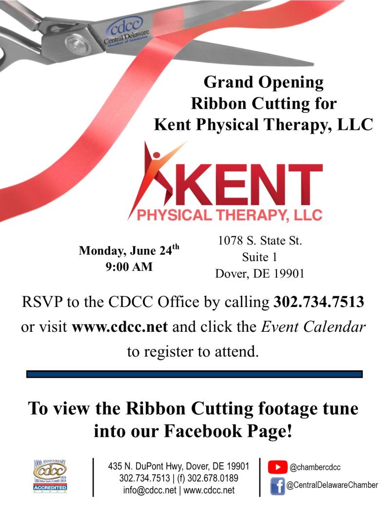 Ribbon Cutting - Kent Physical Therapy