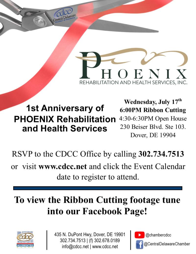Ribbon Cutting - PHOENIX Rehabilitation and Health Services