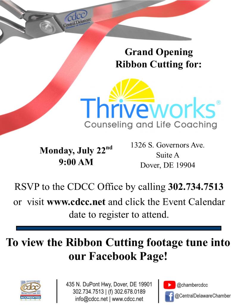 Ribbon Cutting - Thriveworks Dover