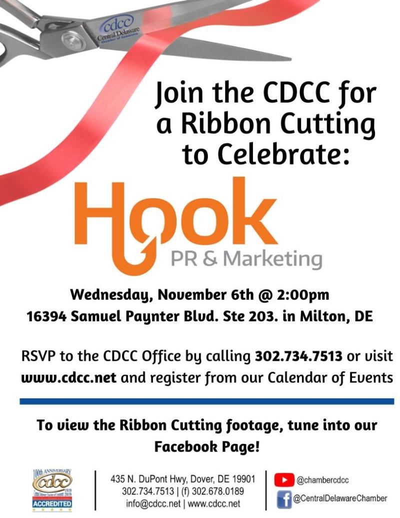 Ribbon Cutting - Hook PR & Marketing