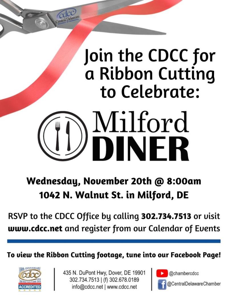 Ribbon Cutting - Milford Diner