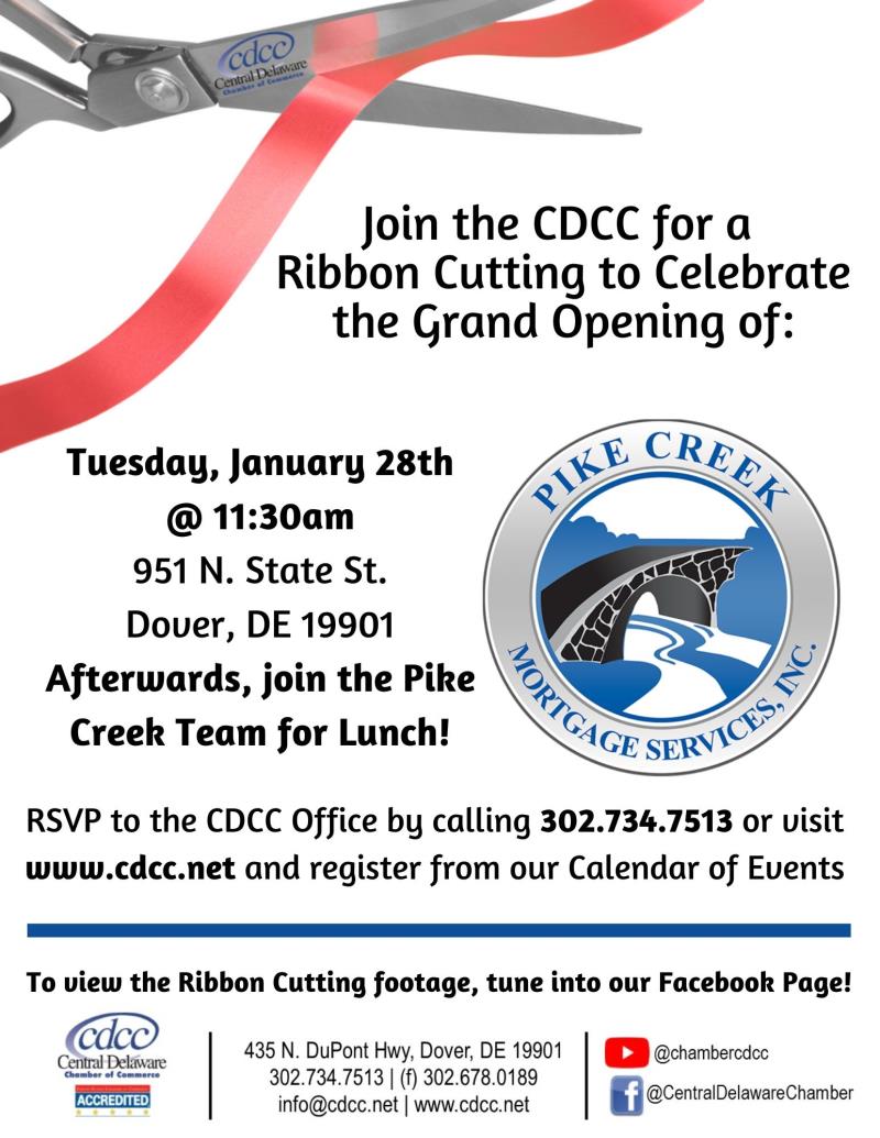 Ribbon Cutting - Pike Creek Mortgage Services