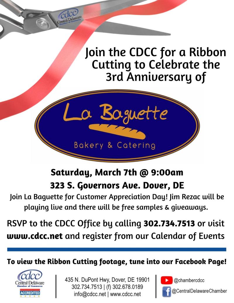 Ribbon Cutting - La Baguette Bakery & Catering