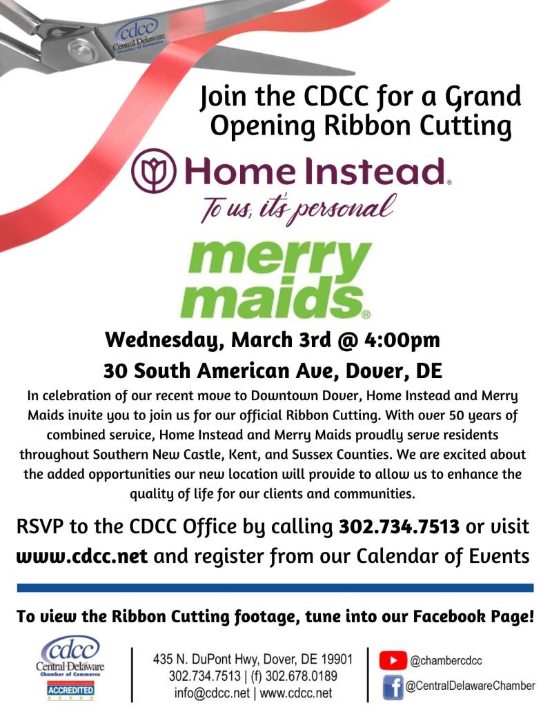 Ribbon Cutting - Home Instead & Merry Maids