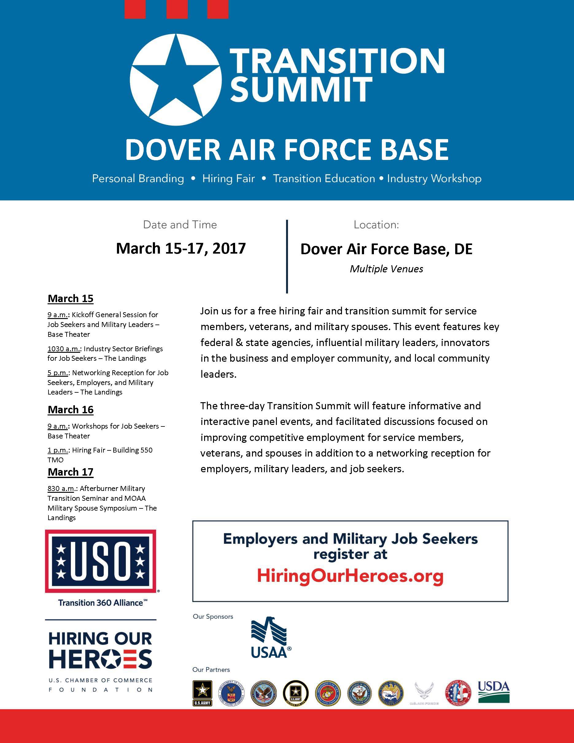 Transition Summit at Dover Air Force Base
