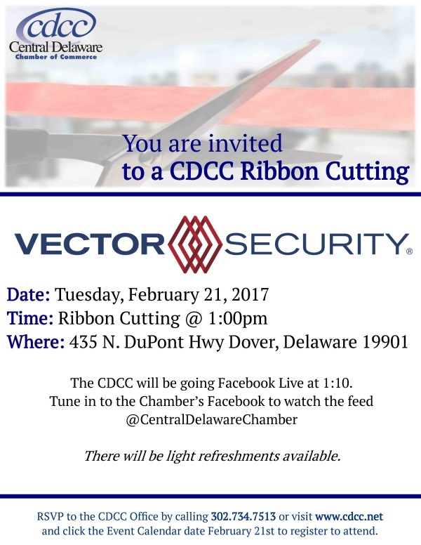 Ribbon Cutting - Vector Security