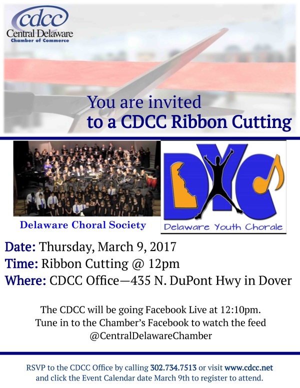 Ribbon Cutting - Delaware Choral Society