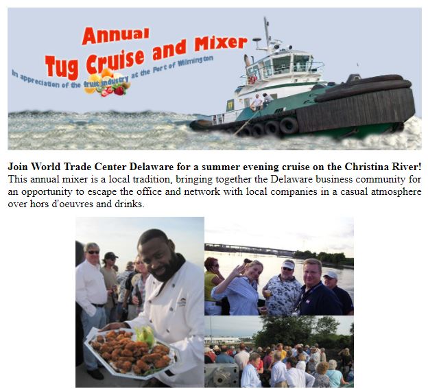 18th Annual Tug Cruise hosted by World Trade Center Delaware