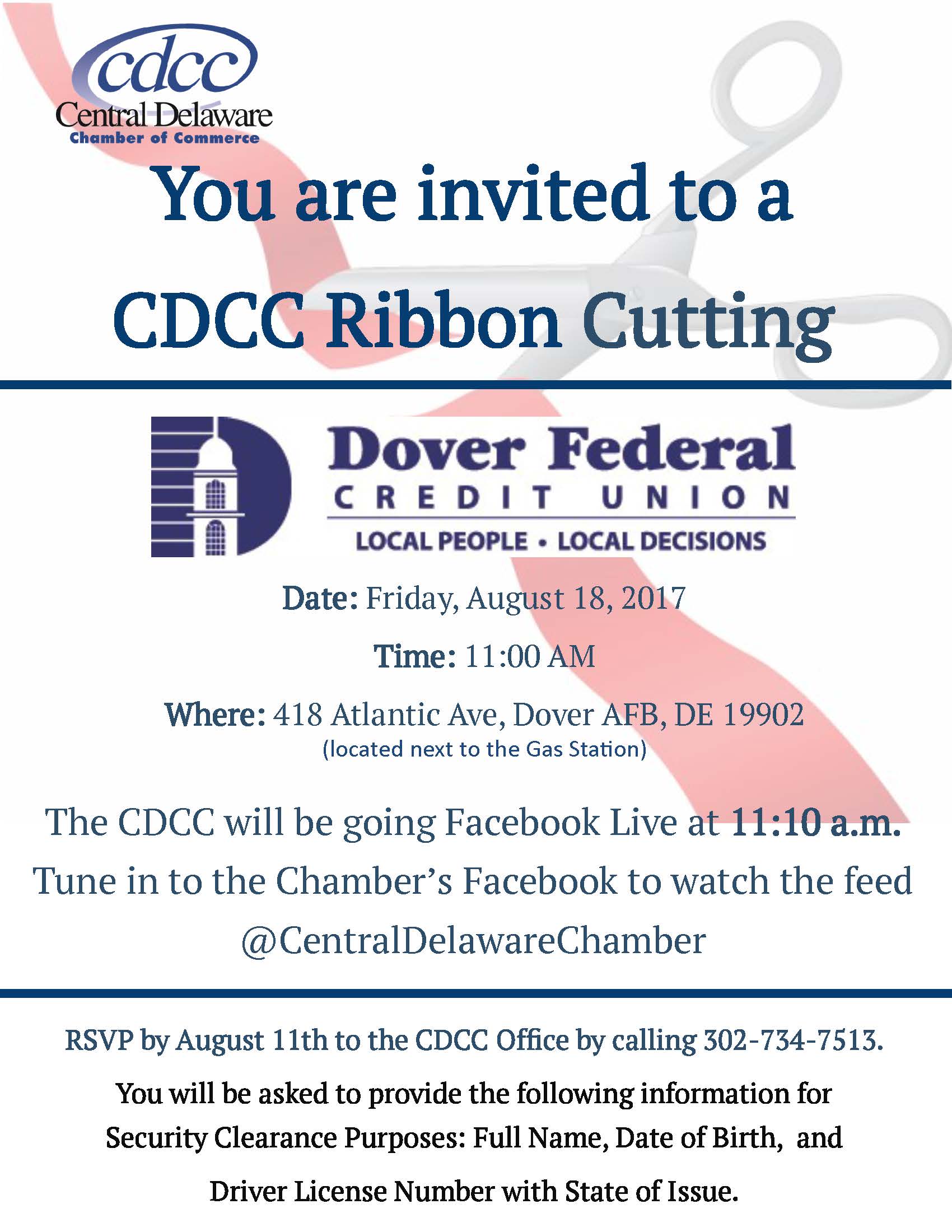 Ribbon Cutting - Dover Federal Credit Union DAFB Branch