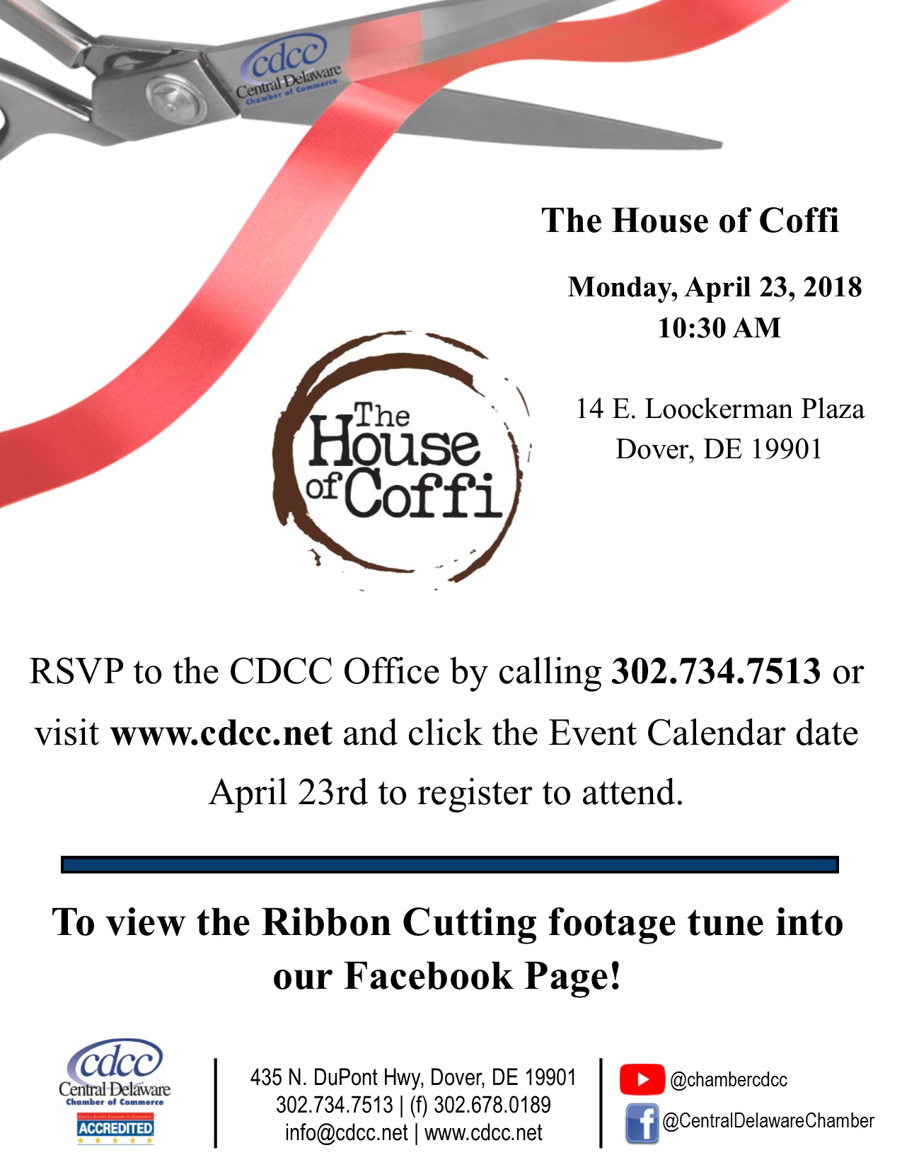 Ribbon Cutting - The House of Coffi
