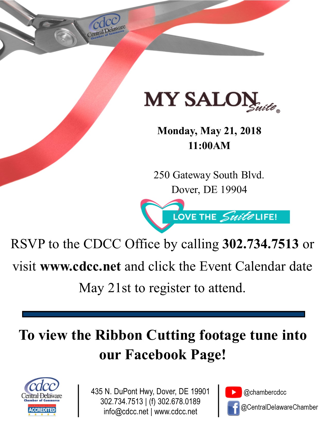 Ribbon Cutting - My Salon Suite