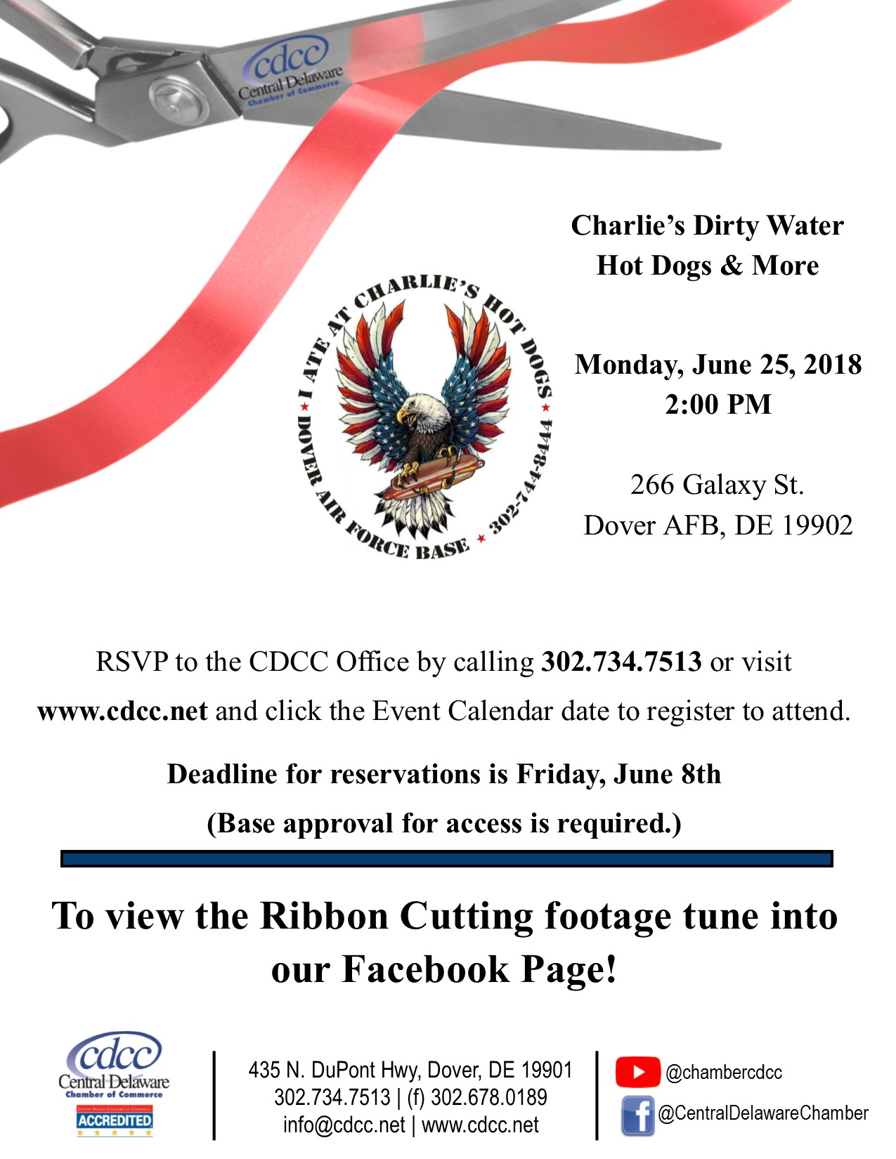 Ribbon Cutting - Charlie's Dirty Water Hot Dogs & More