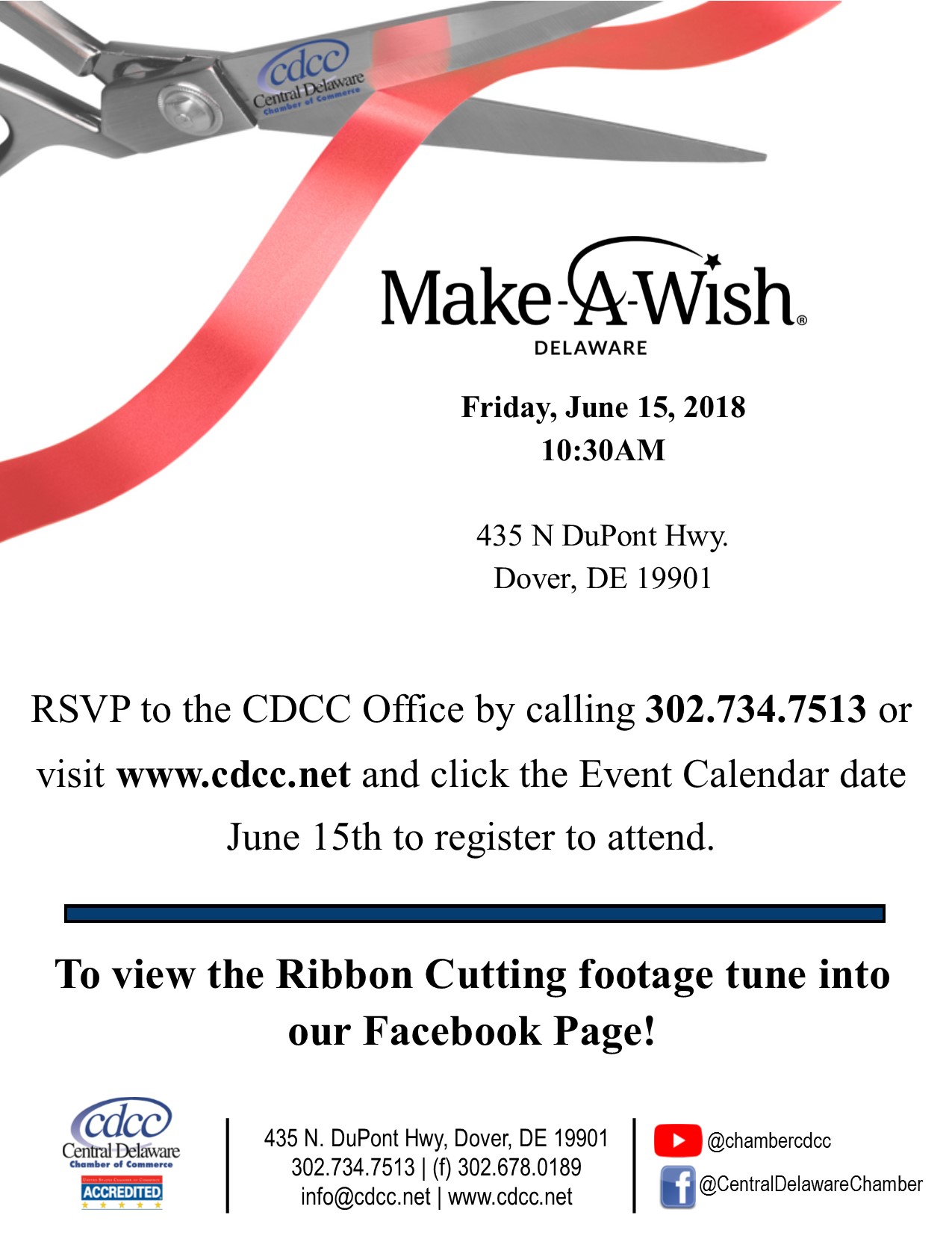 Ribbon Cutting - Make-A-Wish Delaware