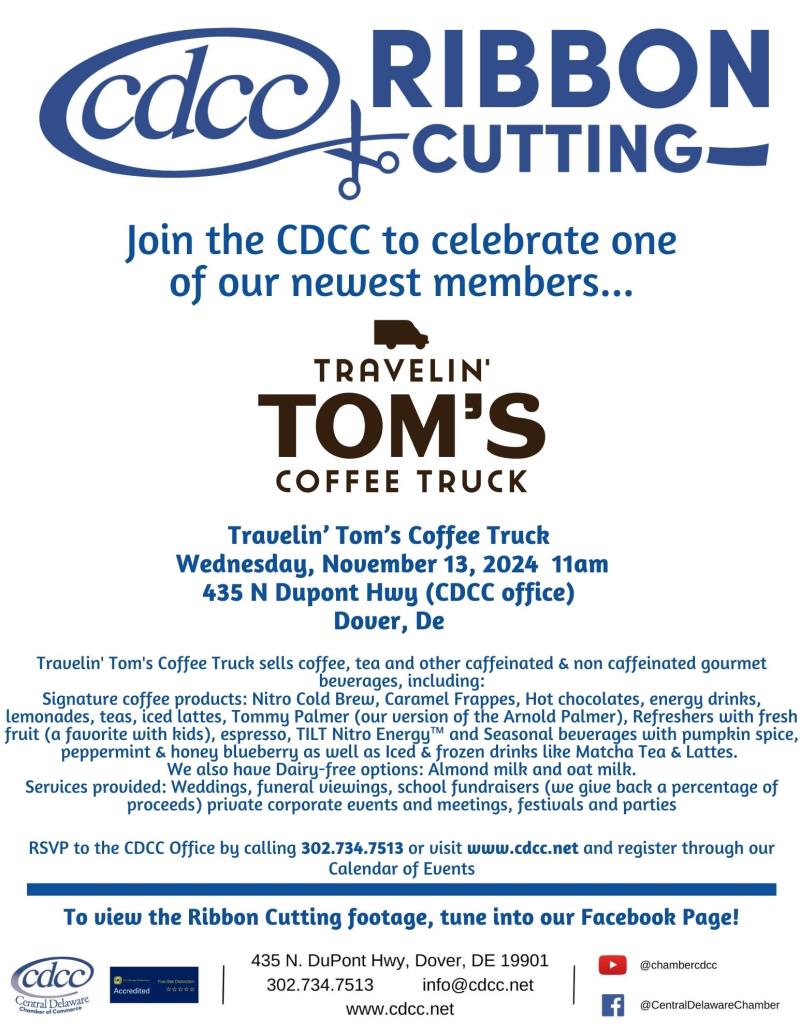 Ribbon Cutting - Travelin' Tom's Coffee Truck