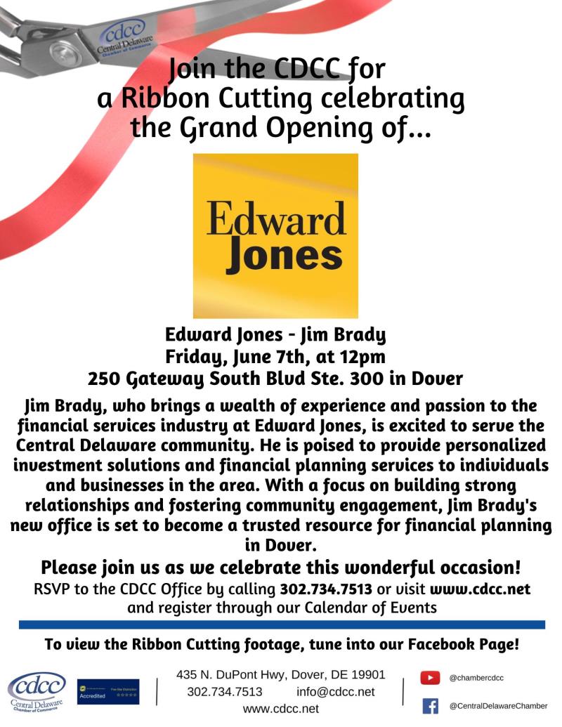Ribbon Cutting - Edward Jones - Jim Brady