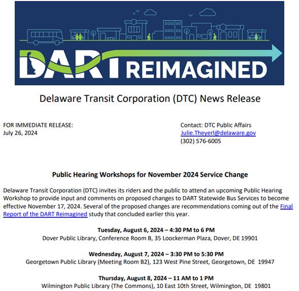 DART Reimagined Public Hearing Workshop