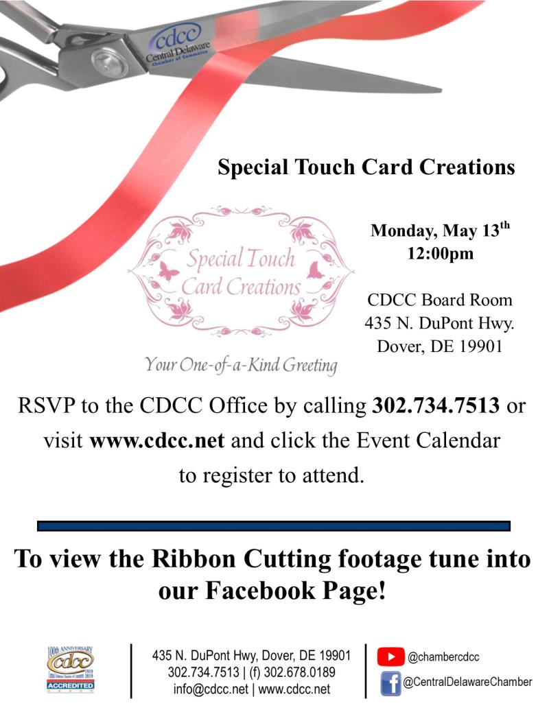 Ribbon Cutting - Special Touch Card Creations