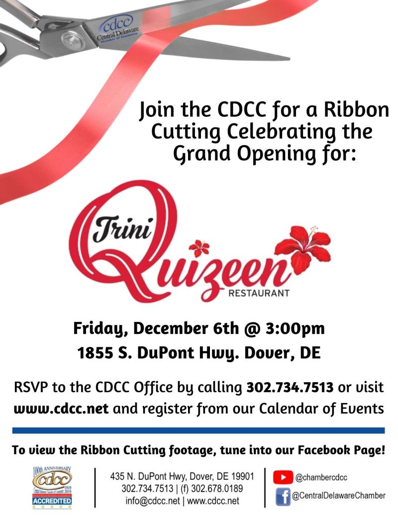 Ribbon Cutting - Trini Quizeen