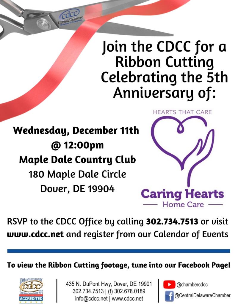 Ribbon Cutting - Caring Hearts Home Care