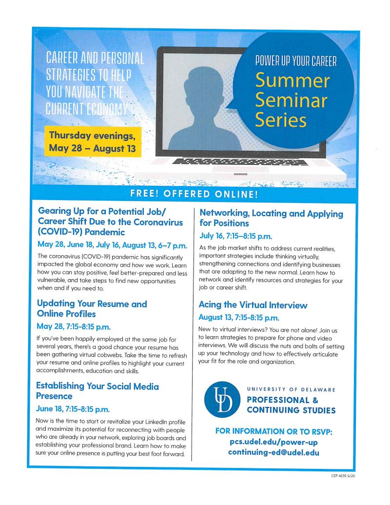 University of Delaware's Summer Seminar Series