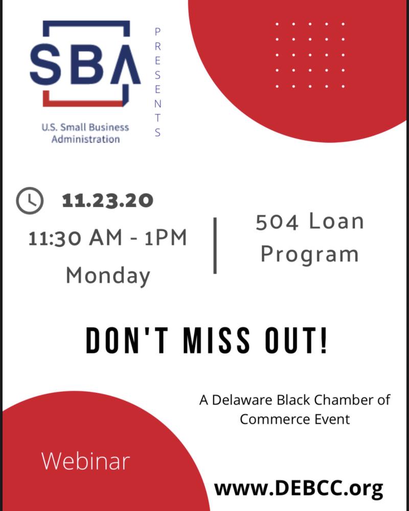 DEBCC EVENT - SBA presents 504 Loan Program
